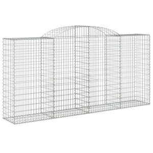 vidaXL Arched Gabion Baskets 6 pcs 300x50x140/160 cm Galvanised Iron