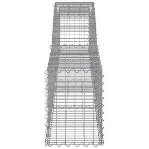 vidaXL Arched Gabion Baskets 2 pcs 400x30x40/60 cm Galvanised Iron