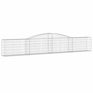 vidaXL Arched Gabion Baskets 3 pcs 400x30x60/80 cm Galvanised Iron