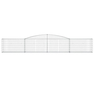 vidaXL Arched Gabion Baskets 3 pcs 400x30x60/80 cm Galvanised Iron