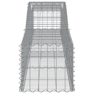 vidaXL Arched Gabion Baskets 4 pcs 400x50x40/60 cm Galvanised Iron