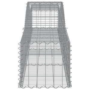 vidaXL Arched Gabion Baskets 8 pcs 400x50x40/60 cm Galvanised Iron