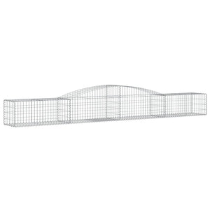 vidaXL Arched Gabion Baskets 10 pcs 400x50x40/60 cm Galvanised Iron