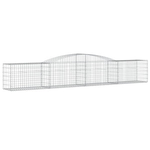 vidaXL Arched Gabion Baskets 3 pcs 400x50x60/80 cm Galvanised Iron