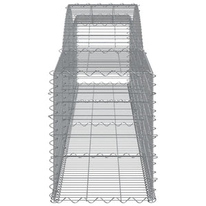 vidaXL Arched Gabion Baskets 9 pcs 400x50x60/80 cm Galvanised Iron