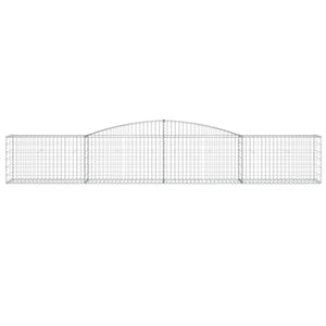 vidaXL Arched Gabion Baskets 20 pcs 400x50x60/80 cm Galvanised Iron