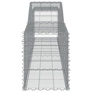 vidaXL Arched Gabion Baskets 20 pcs 400x50x60/80 cm Galvanised Iron