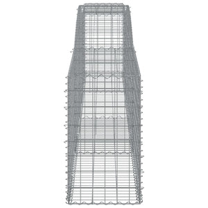 vidaXL Arched Gabion Baskets 5 pcs 400x50x80/100 cm Galvanised Iron