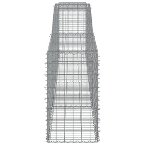 vidaXL Arched Gabion Baskets 9 pcs 400x50x80/100 cm Galvanised Iron