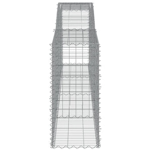 vidaXL Arched Gabion Baskets 2 pcs 400x50x100/120 cm Galvanised Iron