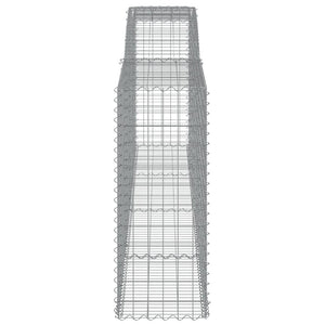 vidaXL Arched Gabion Baskets 15 pcs 400x50x120/140 cm Galvanised Iron