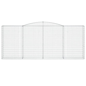 vidaXL Arched Gabion Baskets 20 pcs 400x50x160/180 cm Galvanised Iron