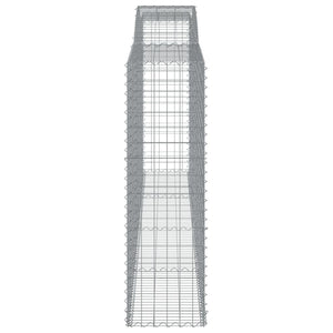 vidaXL Arched Gabion Baskets 20 pcs 400x50x160/180 cm Galvanised Iron