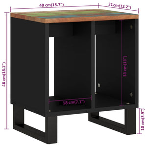 vidaXL Side Table 40x31x46 cm Solid Wood Reclaimed&Engineered Wood