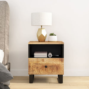 vidaXL Bedside Cabinets 2 pcs Solid Wood Mango&Engineered Wood