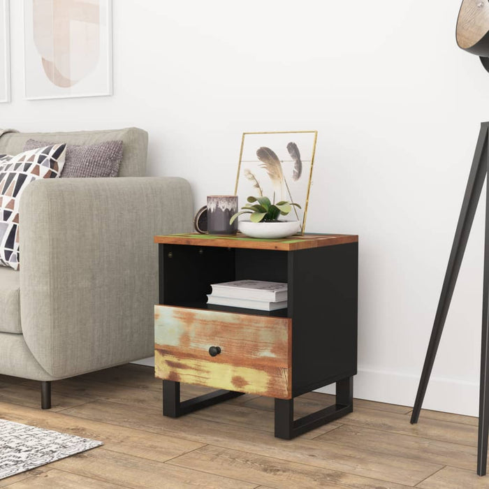 vidaXL Bedside Cabinet Solid Wood Reclaimed&Engineered Wood