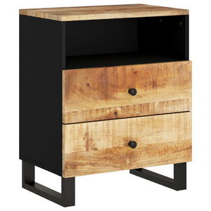 vidaXL Bedside Cabinet 50x33x62 cm Solid Wood Mango&Engineered Wood