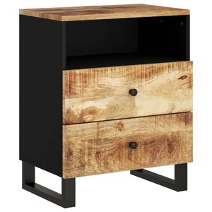 vidaXL Bedside Cabinet 50x33x62 cm Solid Wood Mango&Engineered Wood