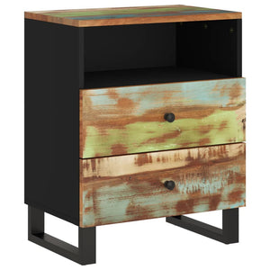 vidaXL Bedside Cabinet 50x33x62cm Solid Wood Reclaimed&Engineered Wood