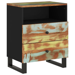 vidaXL Bedside Cabinet 50x33x62cm Solid Wood Reclaimed&Engineered Wood