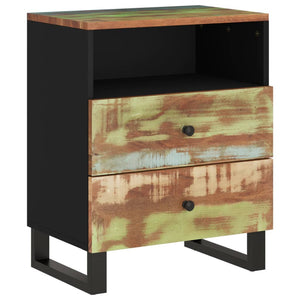 vidaXL Bedside Cabinet 50x33x62cm Solid Wood Reclaimed&Engineered Wood