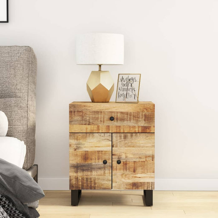 vidaXL Bedside Cabinet 50x33x60 cm Solid Wood Mango&Engineered Wood