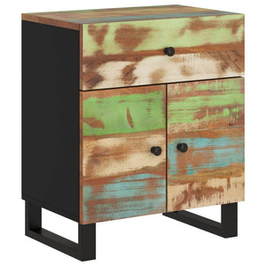 vidaXL Bedside Cabinet 50x33x60cm Solid Wood Reclaimed&Engineered Wood