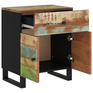 vidaXL Bedside Cabinet 50x33x60cm Solid Wood Reclaimed&Engineered Wood