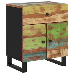 vidaXL Bedside Cabinet 50x33x60cm Solid Wood Reclaimed&Engineered Wood