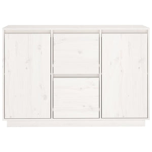 vidaXL Sideboard White 111x34x75 cm Solid Wood Pine