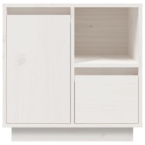 vidaXL Bedside Cabinet White 50x34x50 cm Solid Wood Pine