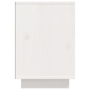 vidaXL Bedside Cabinet White 50x34x50 cm Solid Wood Pine