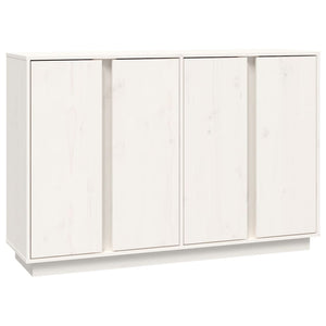 vidaXL Sideboard White 120x35x80 cm Solid Wood Pine