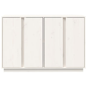 vidaXL Sideboard White 120x35x80 cm Solid Wood Pine