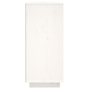 vidaXL Sideboard White 120x35x80 cm Solid Wood Pine