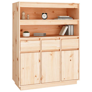 vidaXL Highboard 89x40x116.5 cm Solid Wood Pine