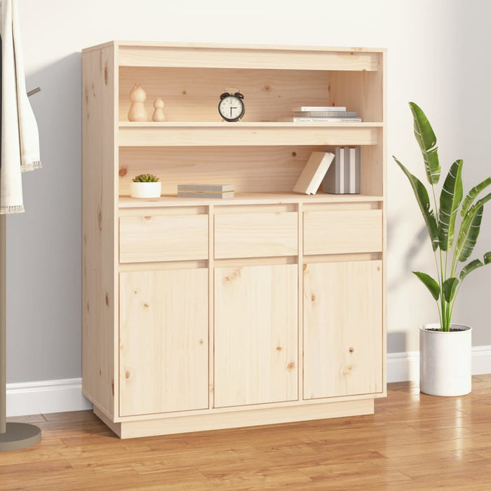 vidaXL Highboard 89x40x116.5 cm Solid Wood Pine