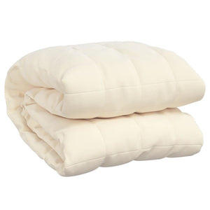 vidaXL Weighted Blanket Light Cream 200x225 cm 13 kg Fabric