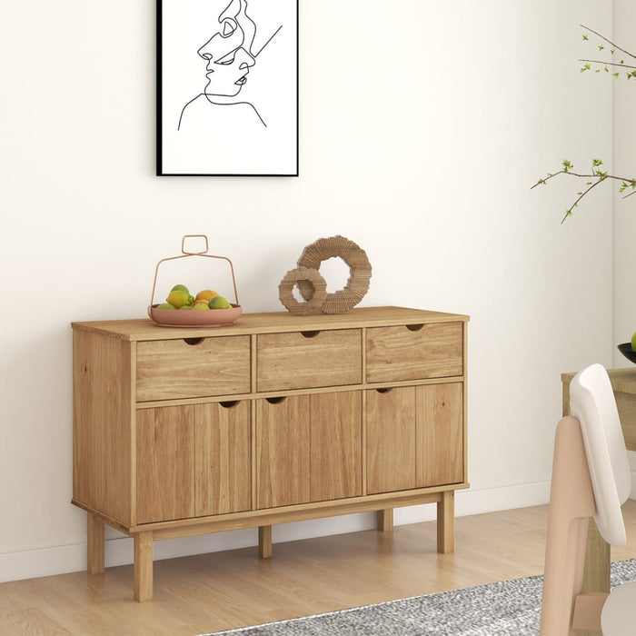 vidaXL Sideboard OTTA 114x43x73.5 cm Solid Wood Pine