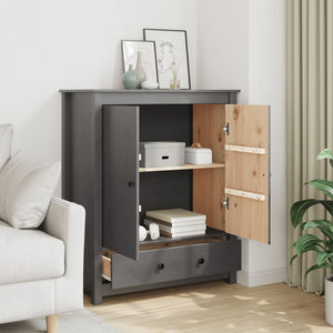 vidaXL Highboard Grey 83x41,5x100 cm Solid Wood Pine