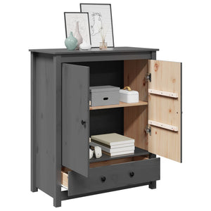 vidaXL Highboard Grey 83x41,5x100 cm Solid Wood Pine