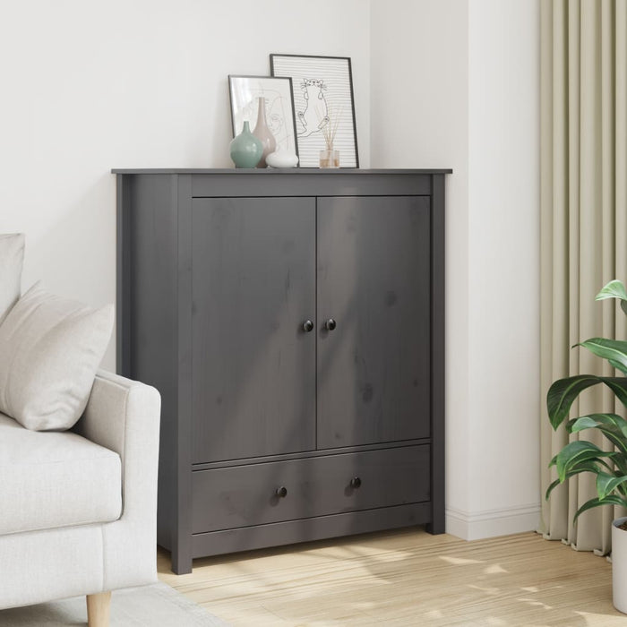 vidaXL Highboard Grey 83x41,5x100 cm Solid Wood Pine