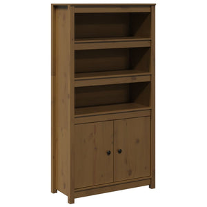 vidaXL Highboard Honey Brown 80x35x154 cm Solid Wood Pine