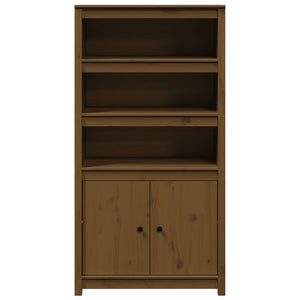 vidaXL Highboard Honey Brown 80x35x154 cm Solid Wood Pine