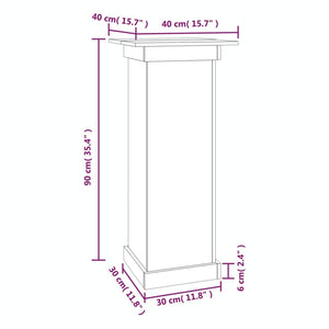 vidaXL Flower Stand 40x40x90 cm Solid Wood Pine