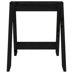 vidaXL Stools 2 pcs Black 40x40x45 cm Solid Wood Pine