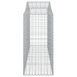 vidaXL Arched Gabion Basket 200x50x120/140 cm Galvanised Iron