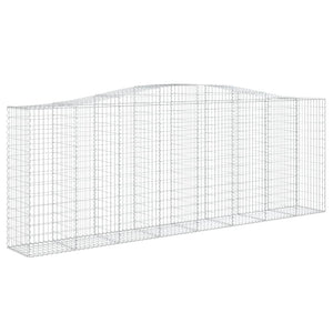 vidaXL Arched Gabion Basket 400x50x140/160 cm Galvanised Iron