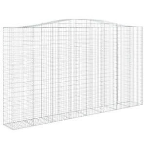 vidaXL Arched Gabion Basket 400x50x220/240 cm Galvanised Iron