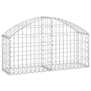 vidaXL Arched Gabion Basket 100x30x40/60 cm Galvanised Iron